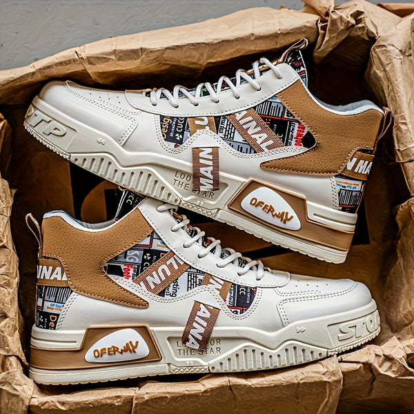 Stylish Outdoor High-Top Skate Shoes for College